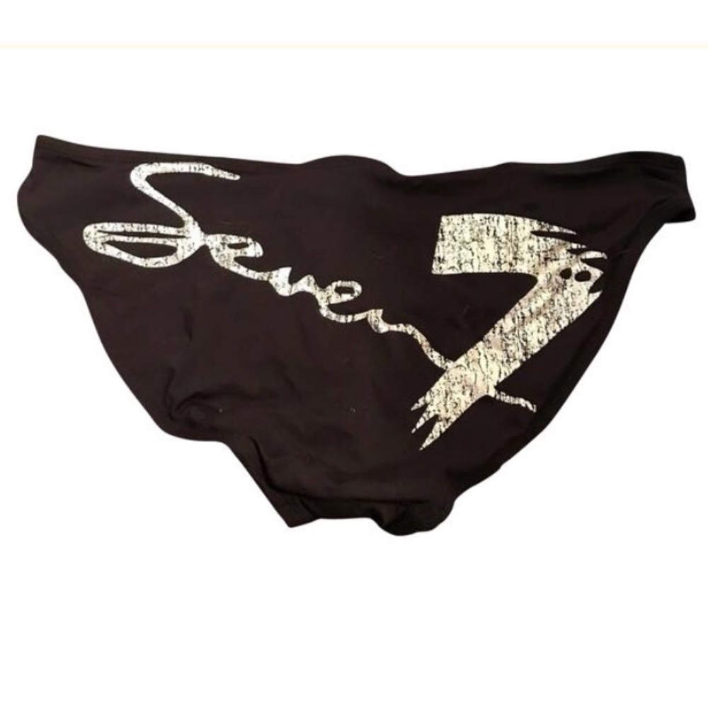 7 For All Mankind women’s black bikini bottoms